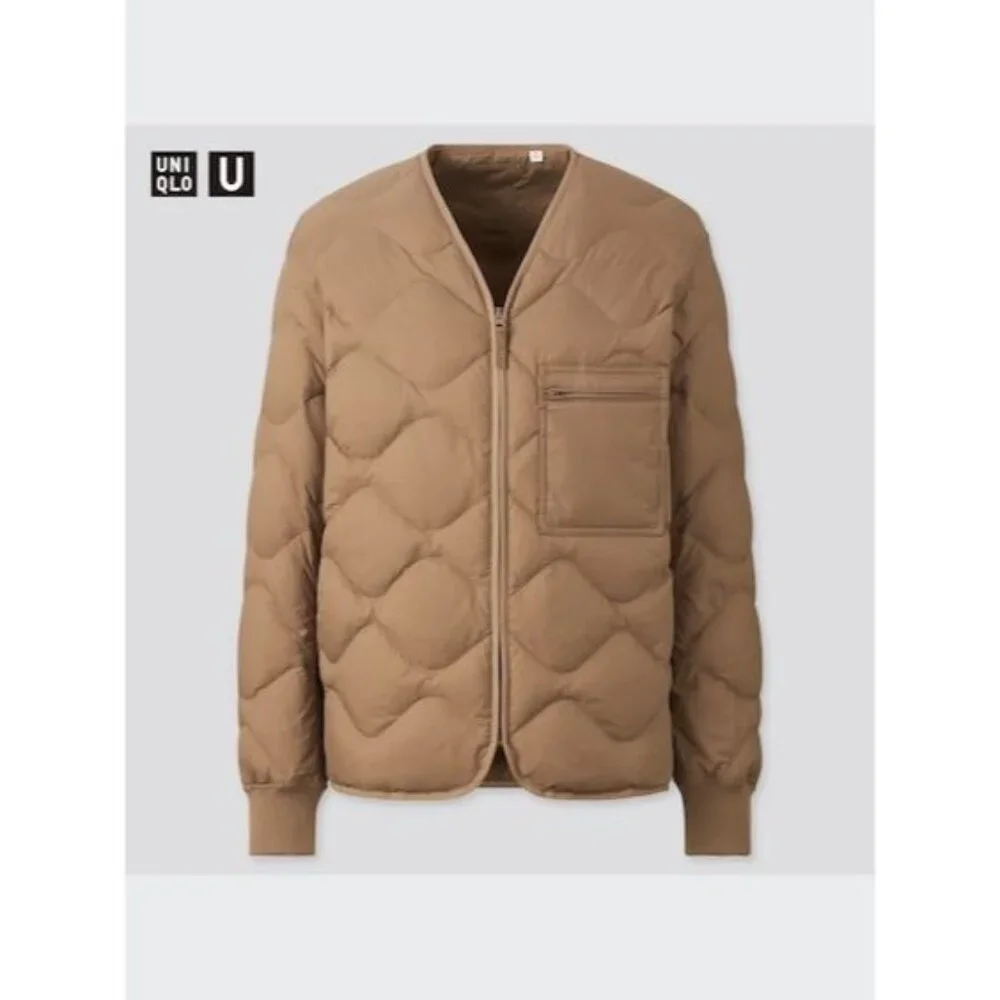 Lemaire Uniqlo U Recycled Down Jacket 34 Brown Size M - Picture 1 of 12